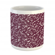 Dotted Lines Abstract Leaves Mug