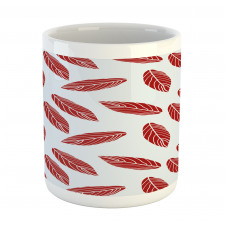 Modern Abstract Leaf Motif Mug