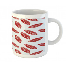 Modern Abstract Leaf Motif Mug