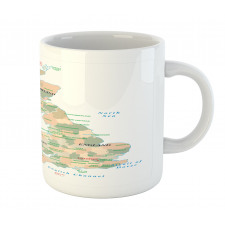 Country Names and Seas Mug