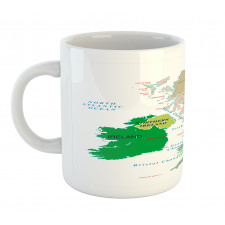 Country Names and Seas Mug