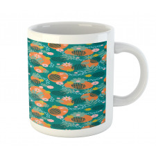 Abstract Monstera Leaves Mug