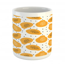 Papaya and Seeds Art Mug