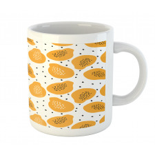 Papaya and Seeds Art Mug