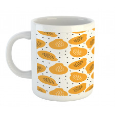 Papaya and Seeds Art Mug