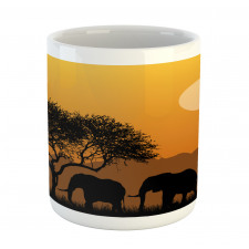 African Silhouette Nature Mug