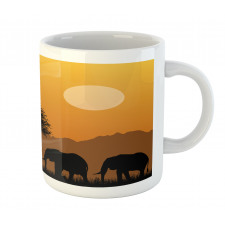 African Silhouette Nature Mug