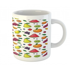 Grapes Kiwi Orange Lemon Mug