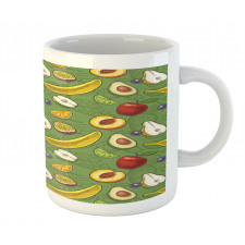 Avocado Apples Banana Lime Mug