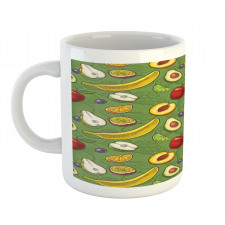 Avocado Apples Banana Lime Mug