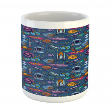 Hand Drawn Outer Space Mug