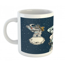 Romantic Couple in Space Mug