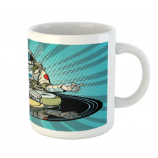 Funny Spaceman Doing Yoga Mug