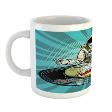 Funny Spaceman Doing Yoga Mug