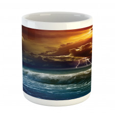 Ocean Wild Fire Waves Mug