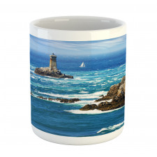 Daytime Wavy Rocky Sea Mug