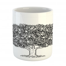 Engraved Style Apple Tree Mug