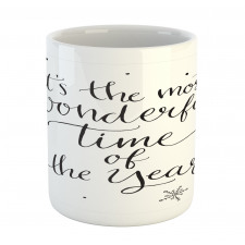 Christmas Cheer Typography Mug