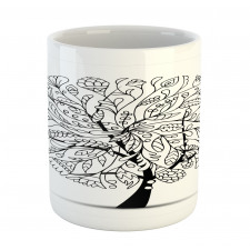 Abstract Leafy Floral Tree Mug