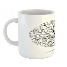 Abstract Leafy Floral Tree Mug