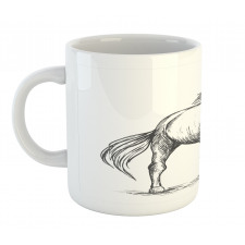 Sketchy Graphic of a Horse Mug