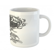 Deer Skull Feather Boho Mug