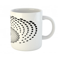 Spiral Monochrome Black Mug