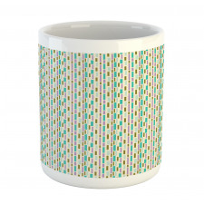 Vertical Irregular Bars Motif Mug