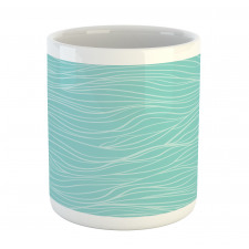 Simple Aquatic Doodle Waves Mug