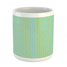 Yellow Floral Blossoms Leafy Mug