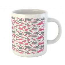 Lipstick Purse Powder Dots Mug