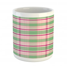 Symmetric Plaid Graphic Mug