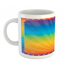 Retro Rainbow Colored Frame Mug