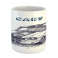 Sports Car Grunge Mug