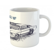 Sports Car Grunge Mug