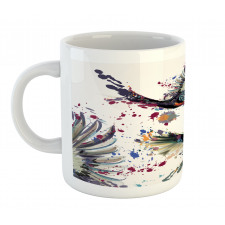 Lily Birds Watercolor Mug