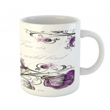 Ornate Flowers Leaves Mug