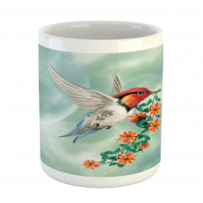 Bird with Flower Branch Mug