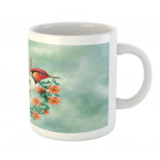 Bird with Flower Branch Mug