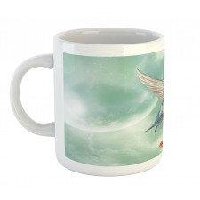 Bird with Flower Branch Mug