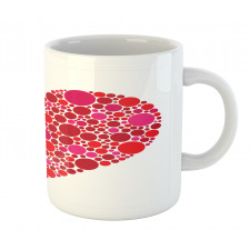 Dots Hearts Romantic Motif Mug