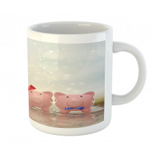 Pigs Trees Clear Sky Motif Mug