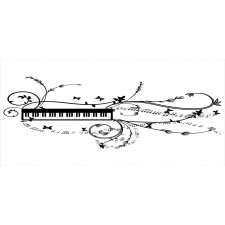 Keyboard Curlicue Motif Art Mug
