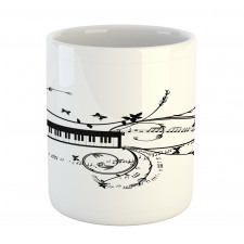 Keyboard Curlicue Motif Art Mug