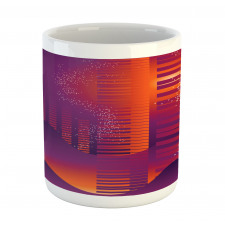 Abstract Volumes Bar Motif Mug