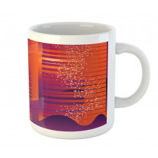 Abstract Volumes Bar Motif Mug