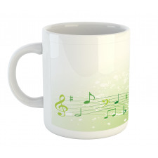 Curlicue Leaves Treble Chef Mug