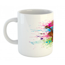 Color Splashes Violin Art Mug