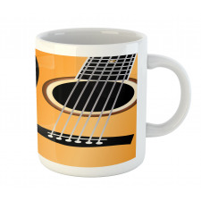 Piano Keys Wave and Guitar Mug