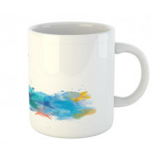 Seashells Blue Palm Art Mug